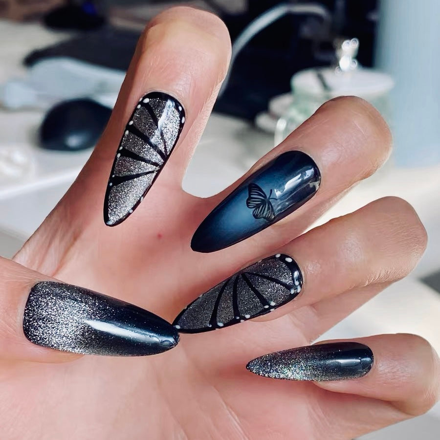 Opal Butterfly | Handmade Press-on Nails